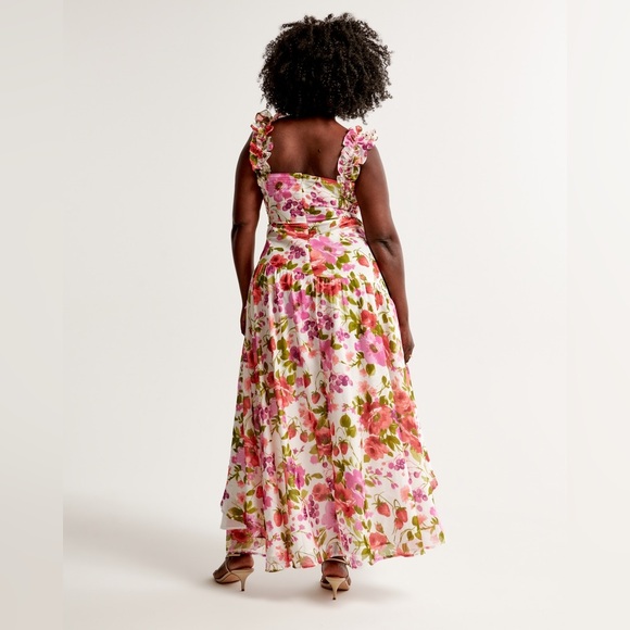 Abercrombie & Fitch | Ruffle Strap High-Low Maxi Dress - Picture 3 of 13